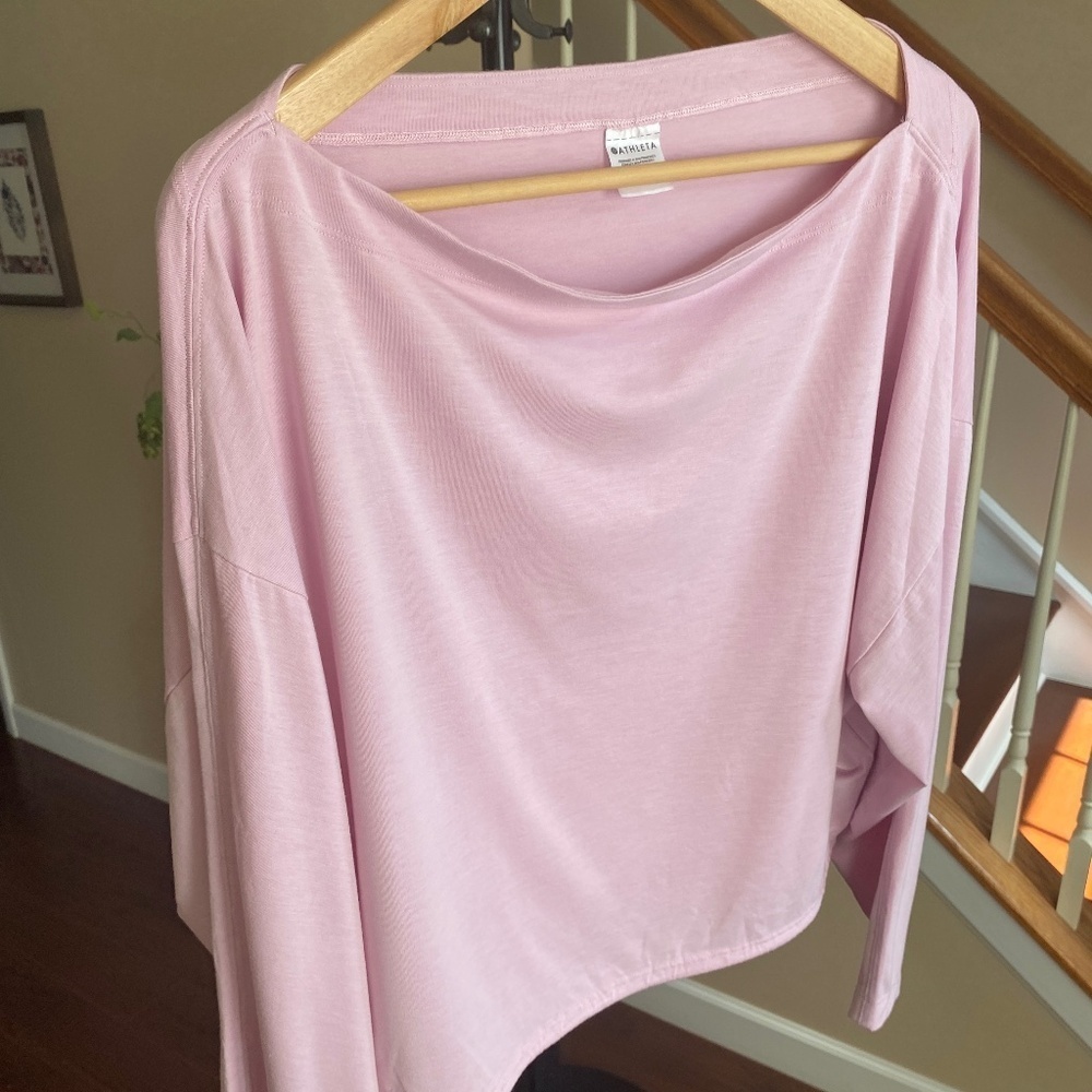 Athleta Cool Down Top in Begonia Pink Size M - Picture 6 of 14